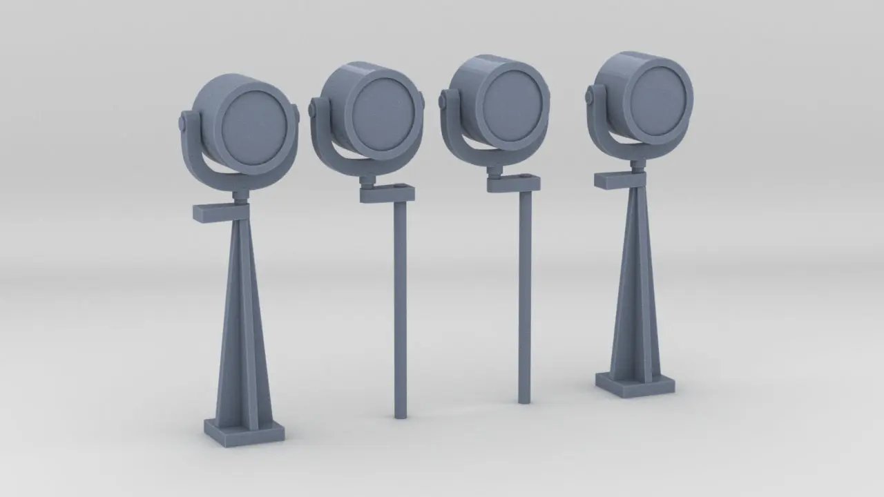 1/35 USS Sub Chaser 12" Searchlight Set (4pcs) - distefan 3d print