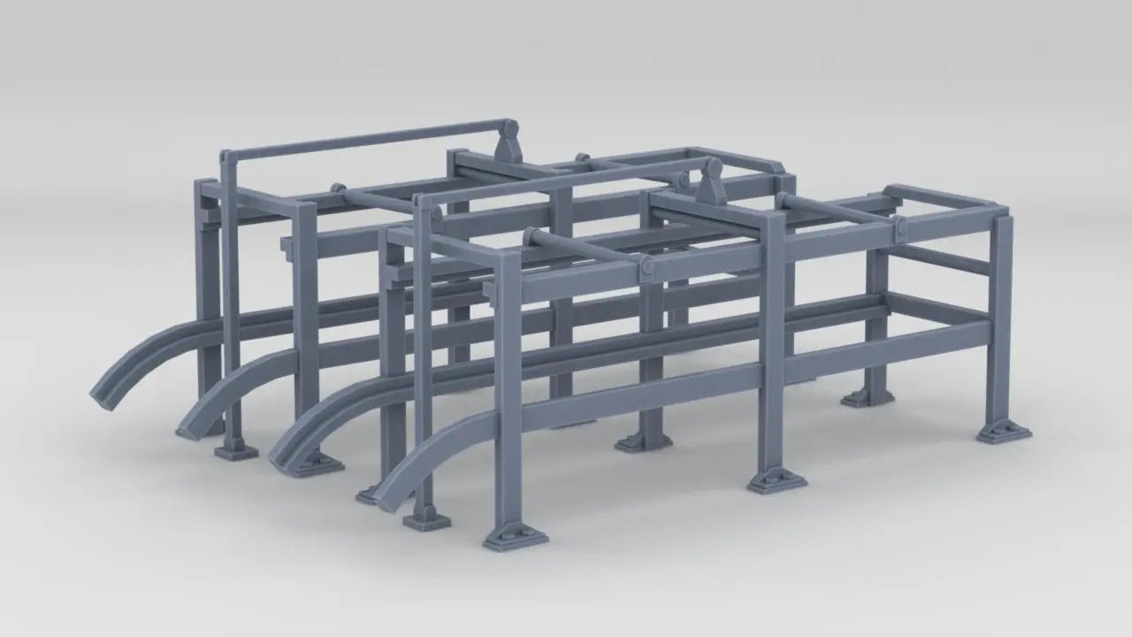 1/35 USS Sub Chaser Depth Charge Rack Set - distefan 3d print