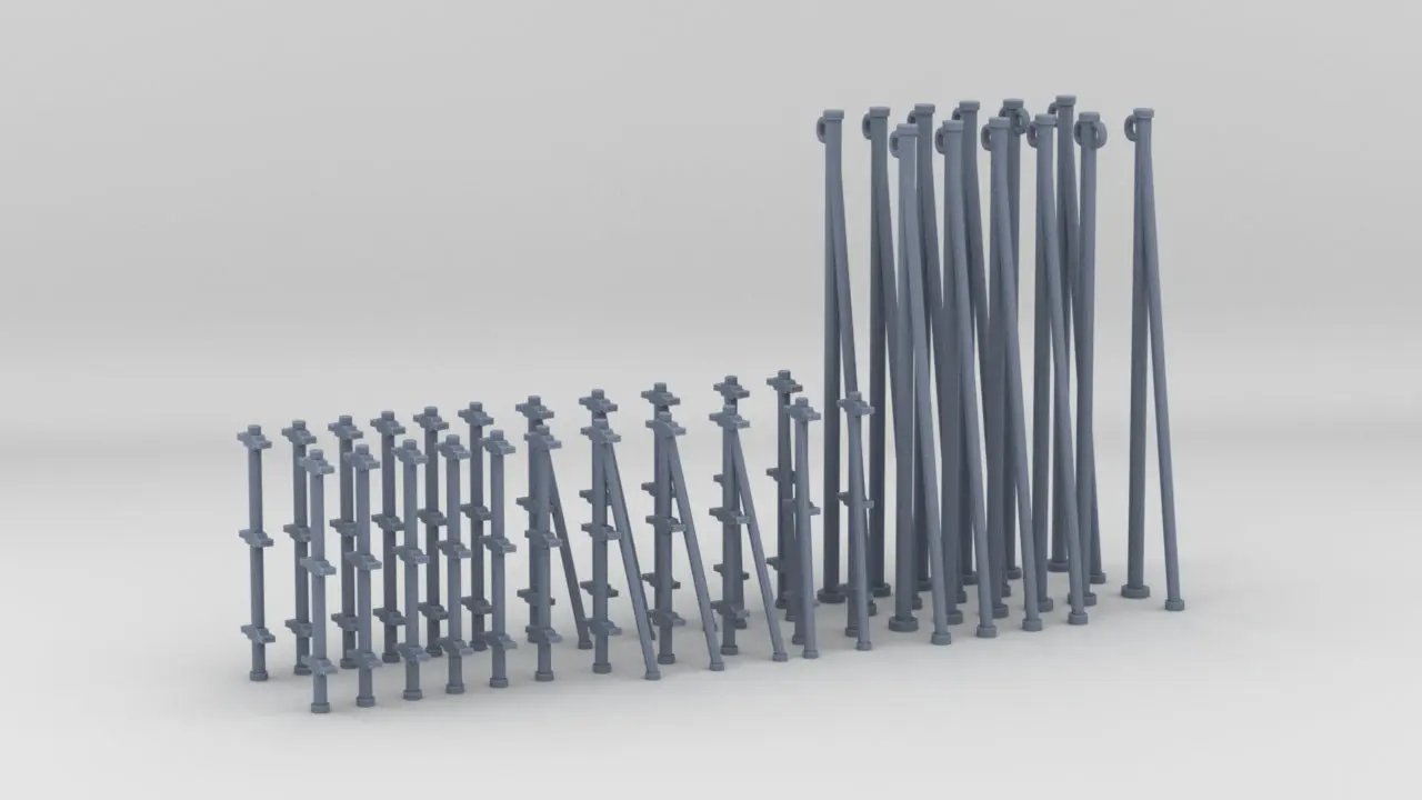 1/35 USS Sub Chaser Hull Deck Handrails Set (34pcs) - distefan 3d print