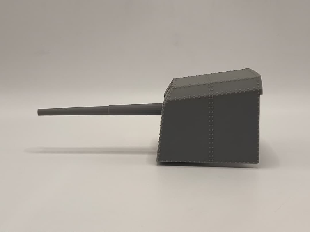 1/35 DKM 12.7cm (5in) SK C/34 Naval Gun Shielded - distefan 3d print