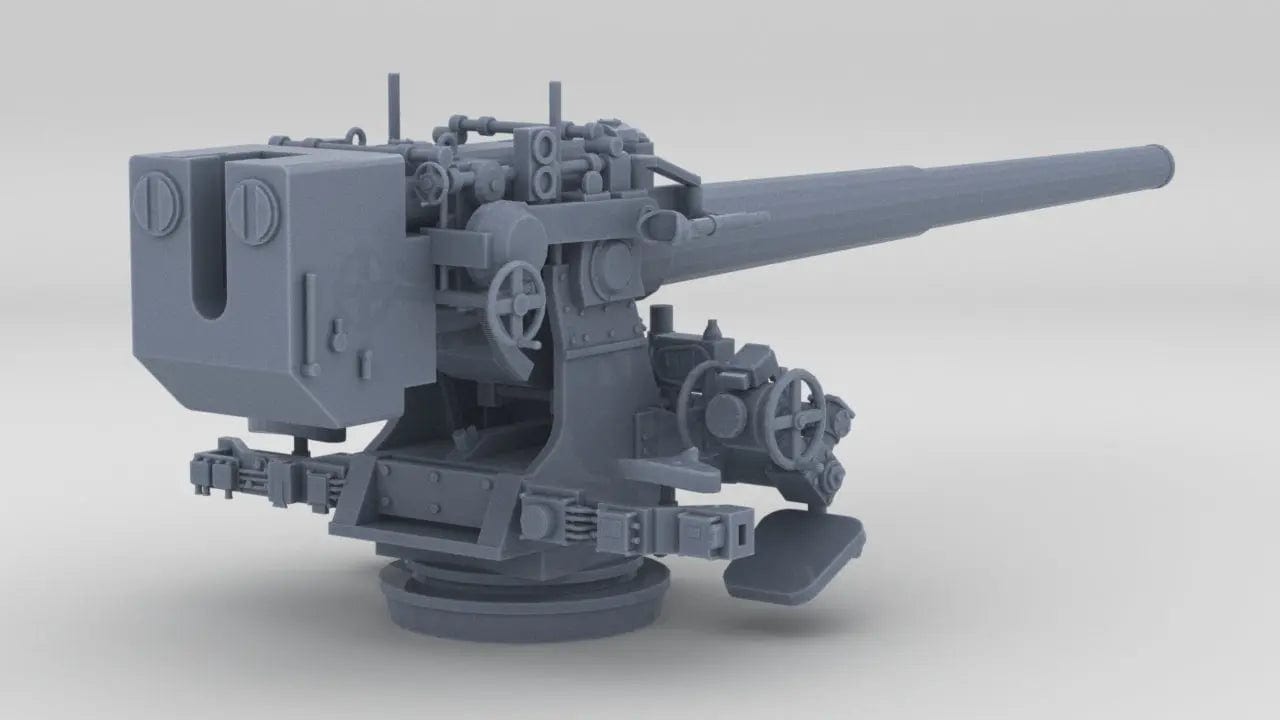 1/35 DKM 12.7cm (5in) SK/C34 Naval Gun - distefan 3d print