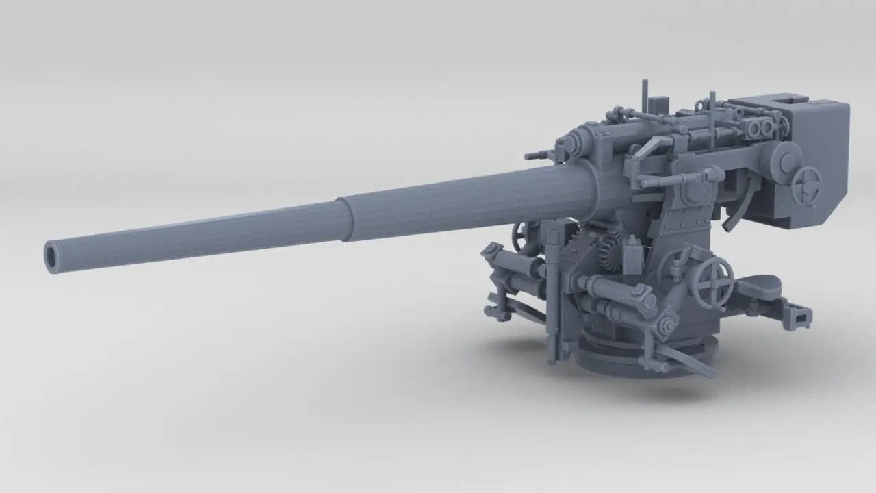 1/35 DKM 12.7cm (5in) SK/C34 Naval Gun - distefan 3d print