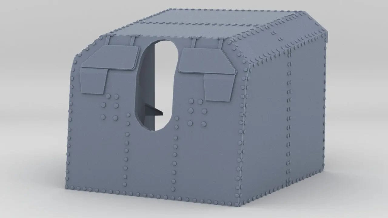 1/35 DKM 12.7cm (5in) SK/C34 Naval Gun Shield - distefan 3d print
