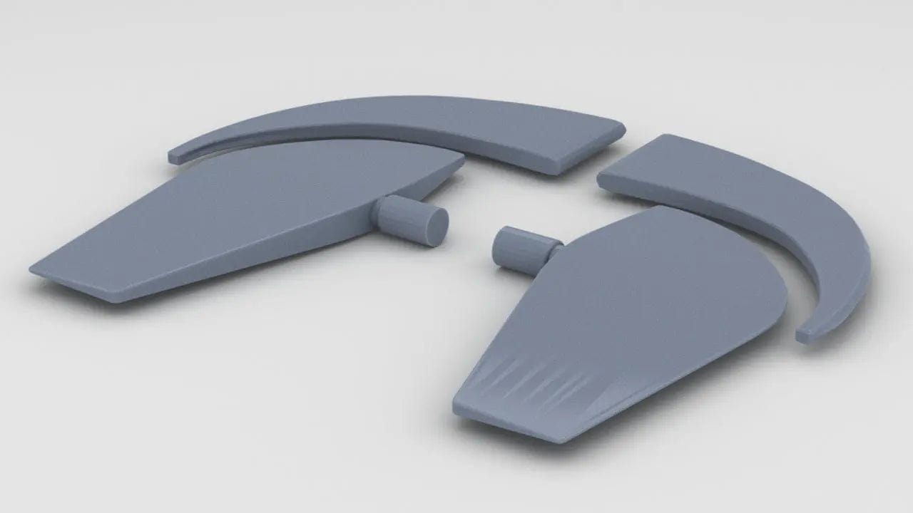1/35 DKM U-Boot VII/C Forward Dive Plane Set - distefan 3d print