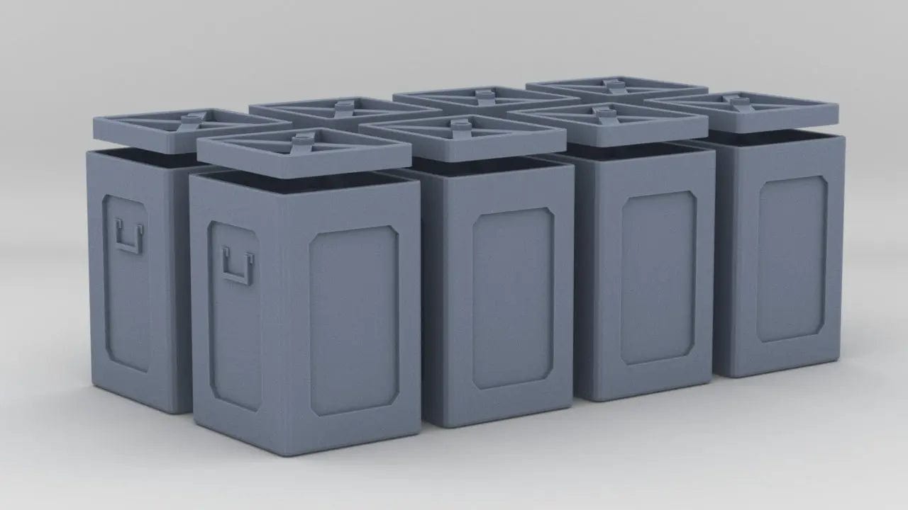 1/35 USN 40mm Open-Lid Storage Box Set (8pcs) - distefan 3d print