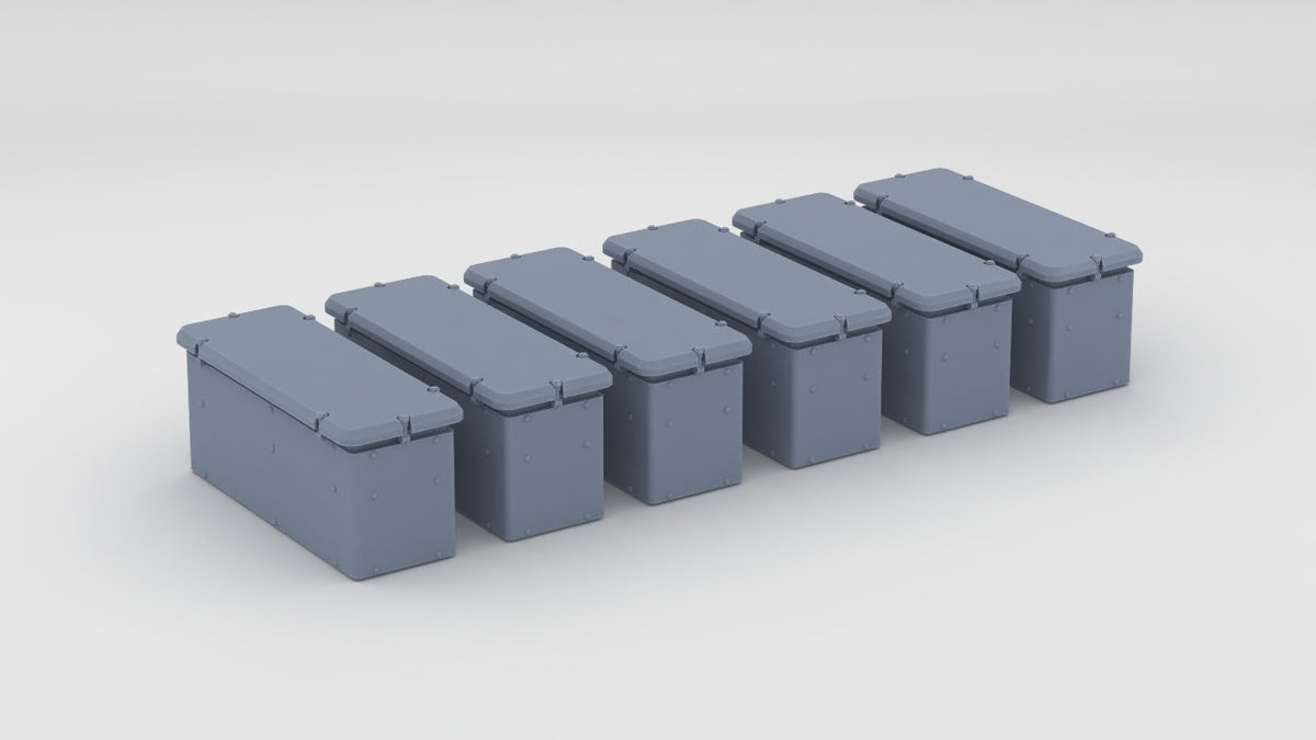 1/35 USN Oerlikon 20mm Storage Locker Set (6pcs) - distefan 3d print