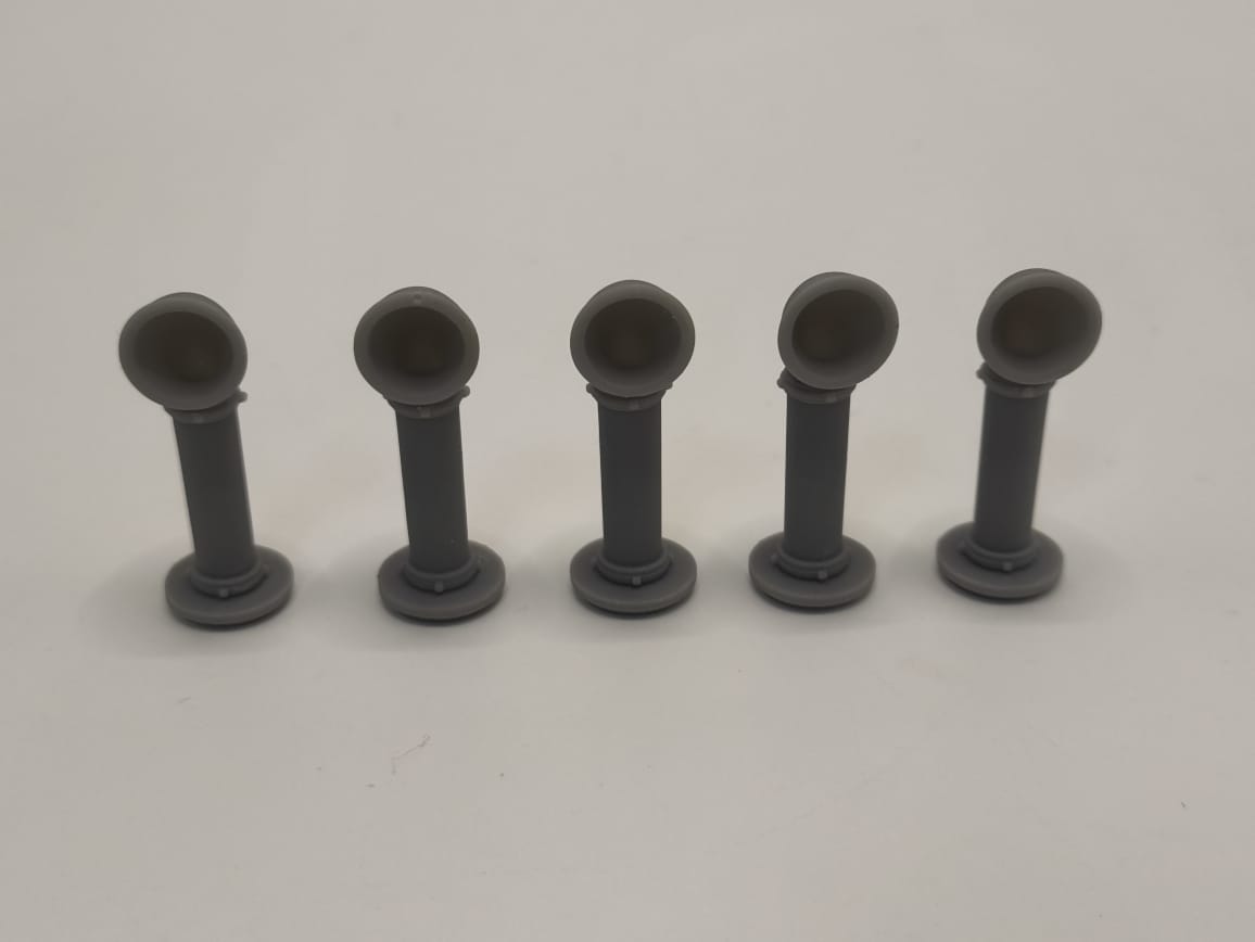1/35 USN PT Boat 109 Engine RM 7'' Cowl Vents Set (5pcs) - distefan 3d print