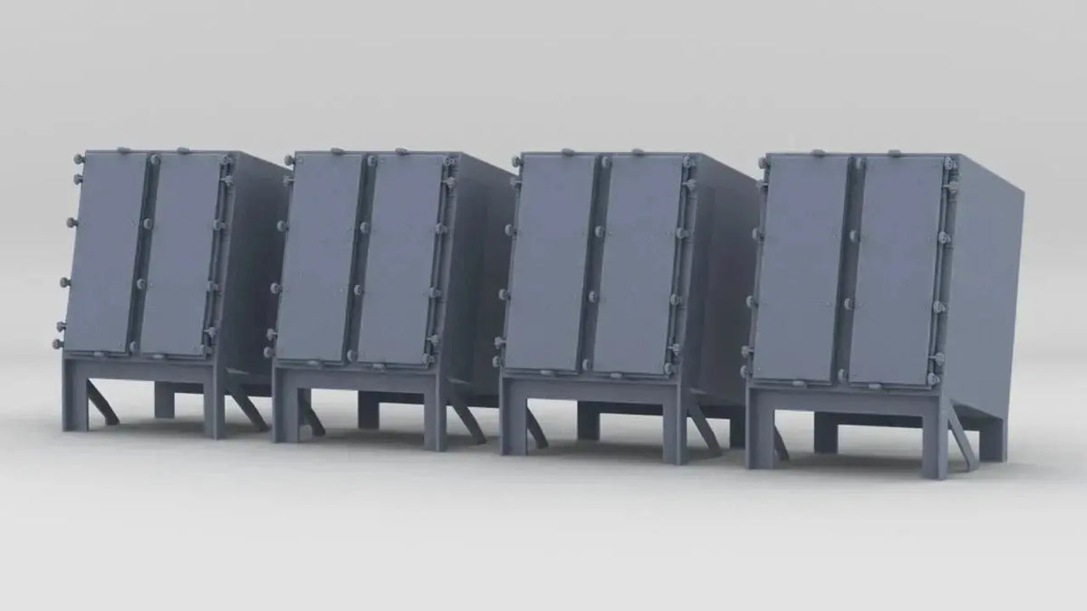 1/35 USN Storage Locker for Hedgehog Thrower Set (4pcs) - distefan 3d print