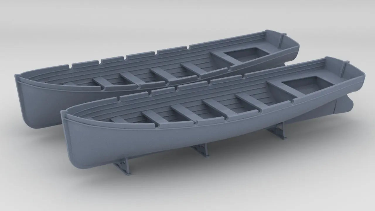 1/350 DKM 8m Long Boat Set (2pcs) Resin3Dinteractive