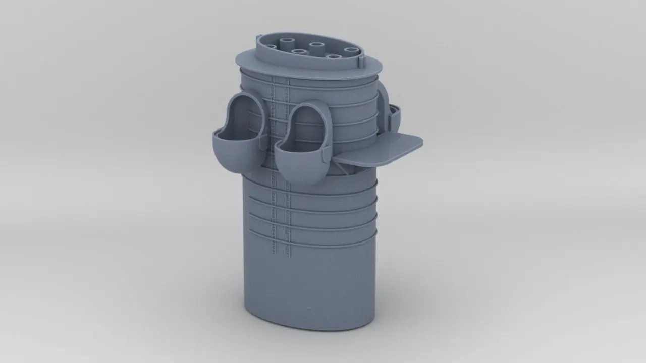 1/350 DKM H-39 Funnel 1 - distefan 3d print