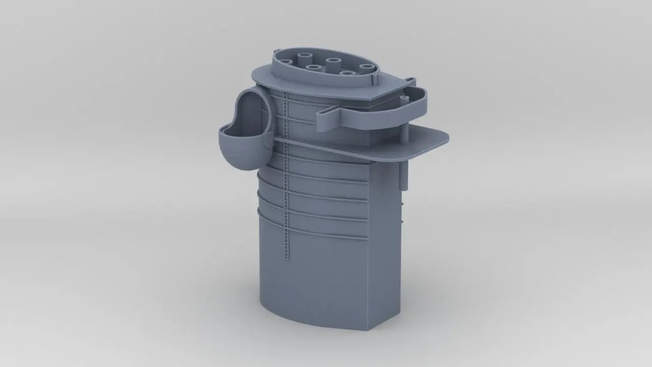 1/350 DKM H-39 Funnel 2 - distefan 3d print