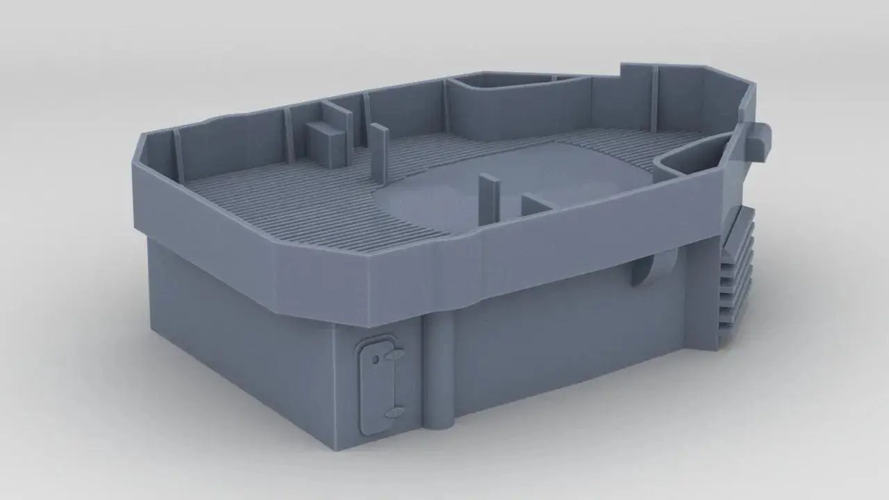 1/350 DKM Scharnhorst Aft Structure Deck 2 - distefan 3d print