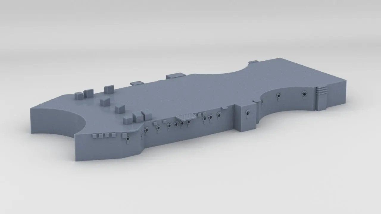 1/350 DKM Scharnhorst Forward Deck 1 - distefan 3d print