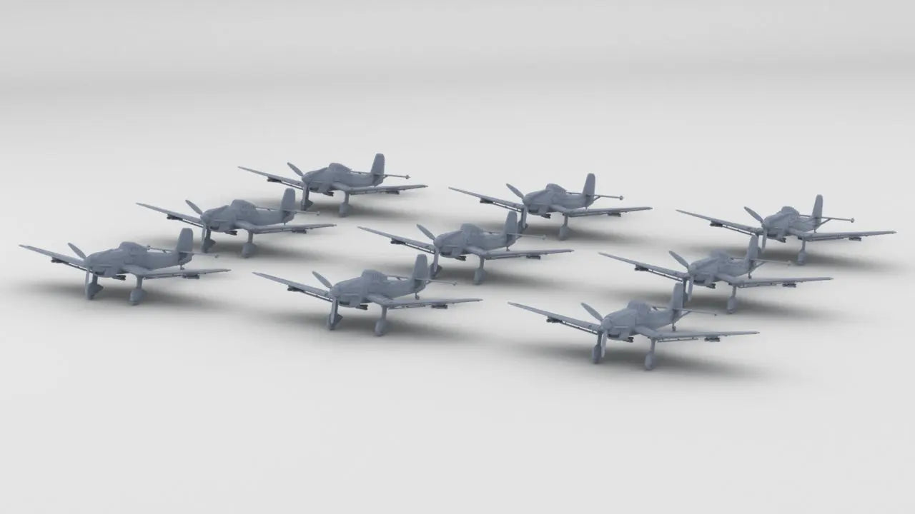 1/350 German Junkers Ju 87 Set (9pcs) Resin3Dinteractive
