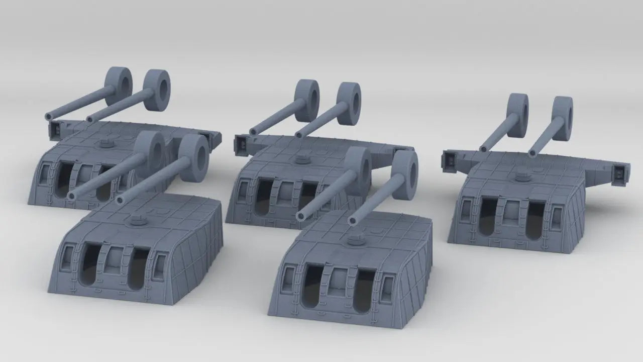 1/350 IJN Tone 20cm/50 3rd Year Type (1942) Set (5pcs) Resin3Dinteractive