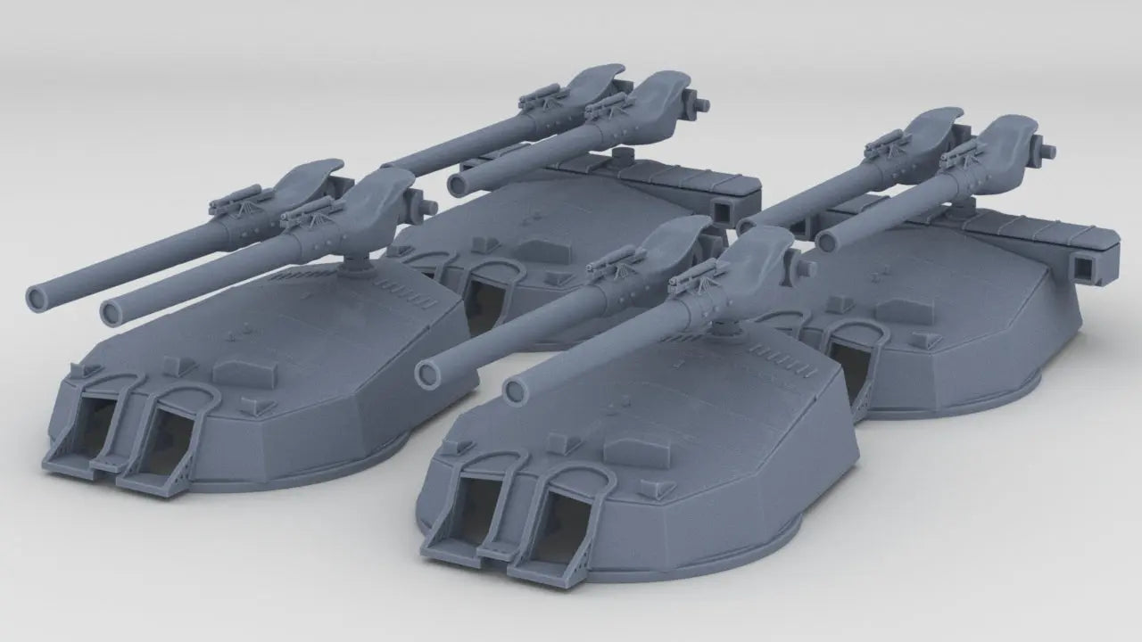 1/350 IJN Vickers 14 inch/45 Naval Gun w/ Bags Set (4pcs) Resin3Dinteractive