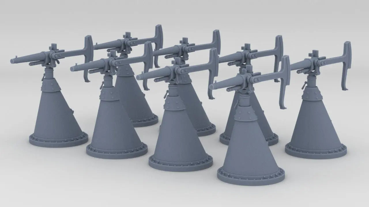 1/350 Russian 37mm (1.5") Gun Set (8pcs) Resin3Dinteractive