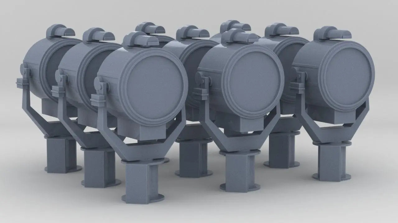 1/350 USN 24-inch Searchlight Set (9pcs) - distefan 3d print