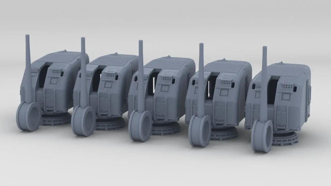1/350 USN 5"/38 Cal. Gun Mounts Set (5pcs) Resin3Dinteractive