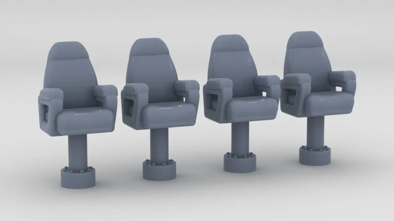 1/350 USN Captain Chair Set (4pcs) - distefan 3d print