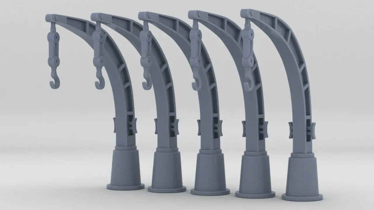 1/350 USN Whaleboat Davits Small Set (5pcs) - distefan 3d print