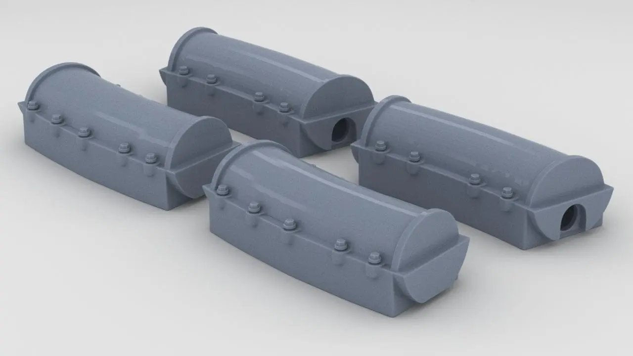 1/350 USS Arleigh Burke Chain Lockers Foredeck Set (4pcs) - distefan 3d print