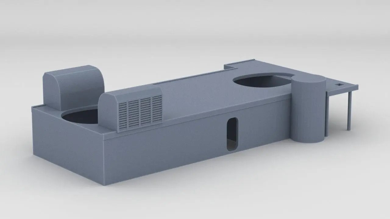 1/350 USS Helena (CL-50) Amidships Deck 1 - distefan 3d print