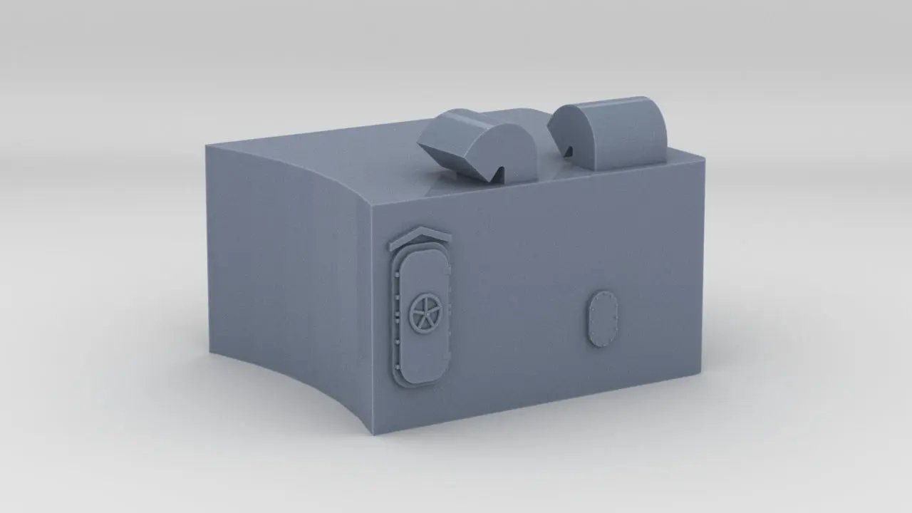 1/350 USS South Dakota (BB-57) Forward Barbette House - distefan 3d print