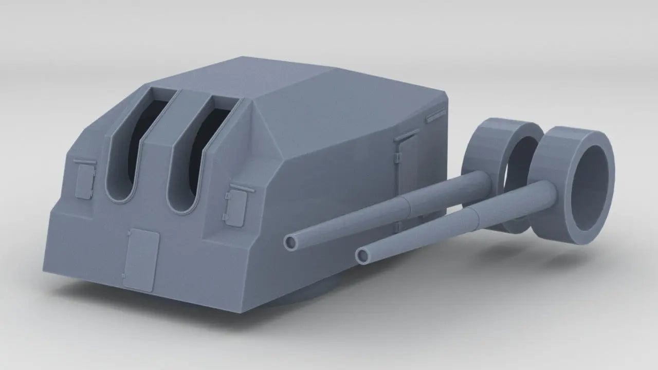 1/350 DKM 15cm TK C-36 1936A Mob Twin Turret Set - distefan 3d print