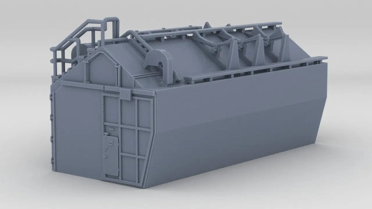 1/350 DKM Bismarck Hangar Port - distefan 3d print