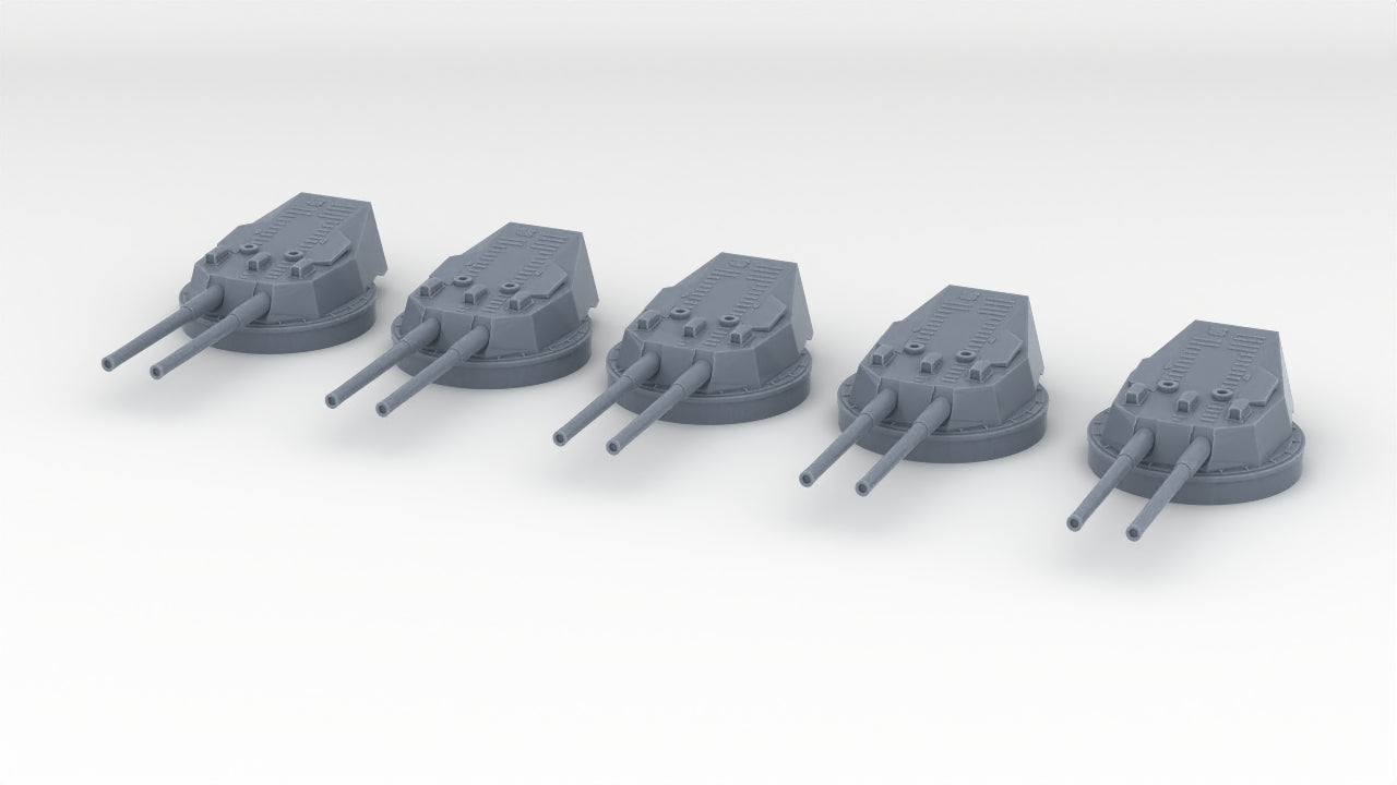 1/350 HMS Dreadnought 12 inch /45 Turrets Set (5pcs) Resin3Dinteractive