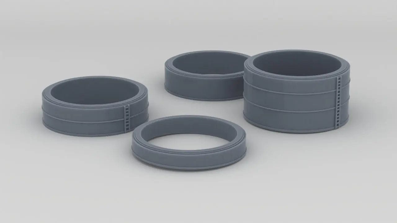 1/350 IJN Kongo Main Turret Barbette Set (4pcs) - distefan 3d print