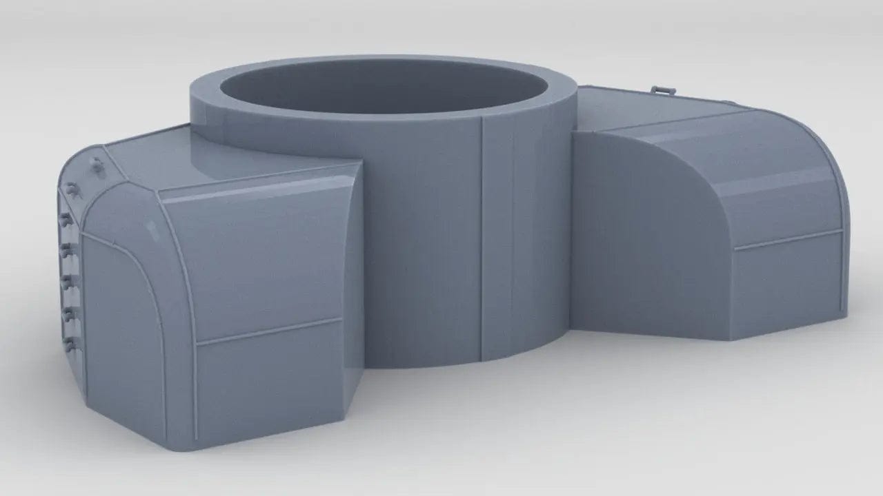 1/350 IJN Yamato Aft 15.5 cm Barbette Vents - distefan 3d print