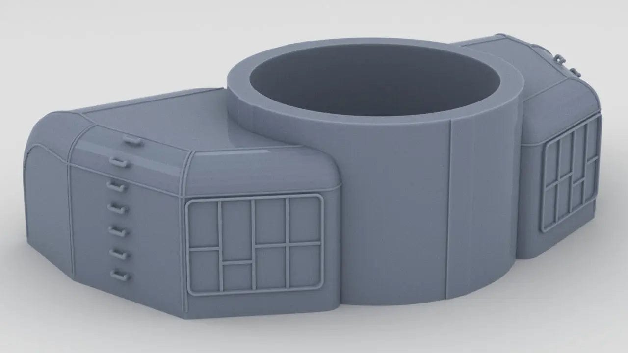 1/350 IJN Yamato Aft 15.5 cm Barbette Vents - distefan 3d print