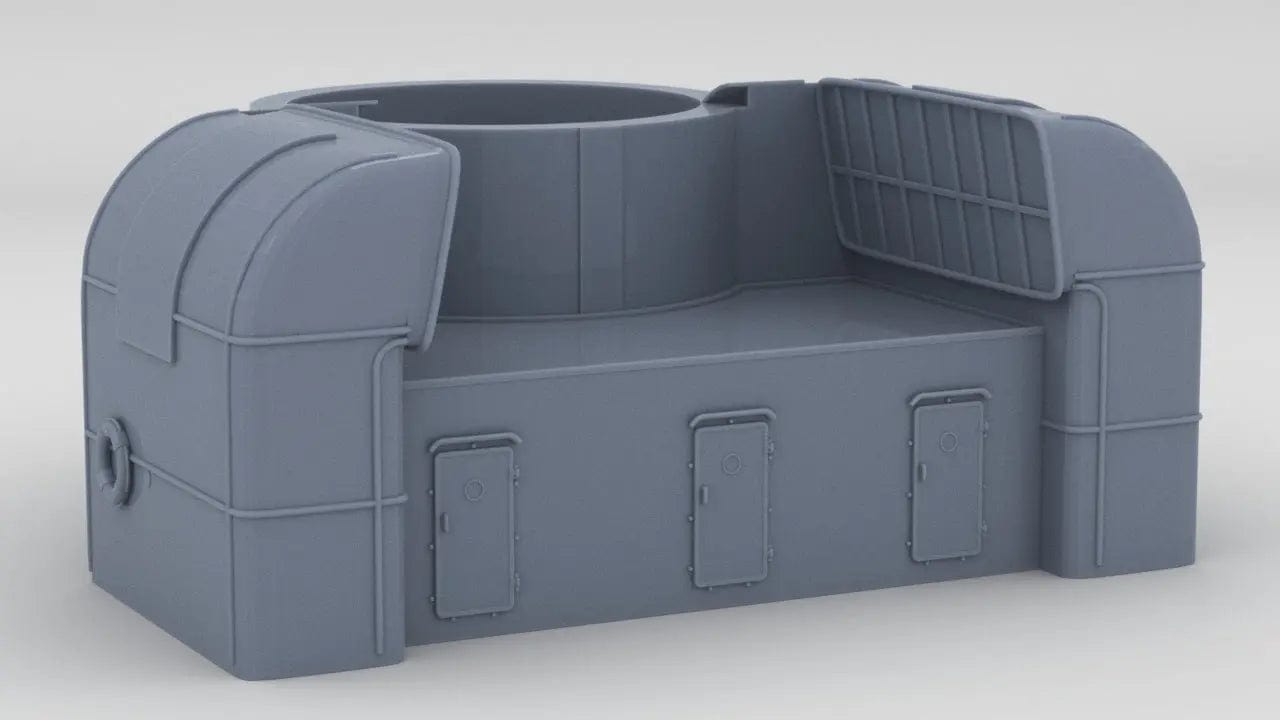 1/350 IJN Yamato Forward 15.5 cm Barbette Vents - distefan 3d print