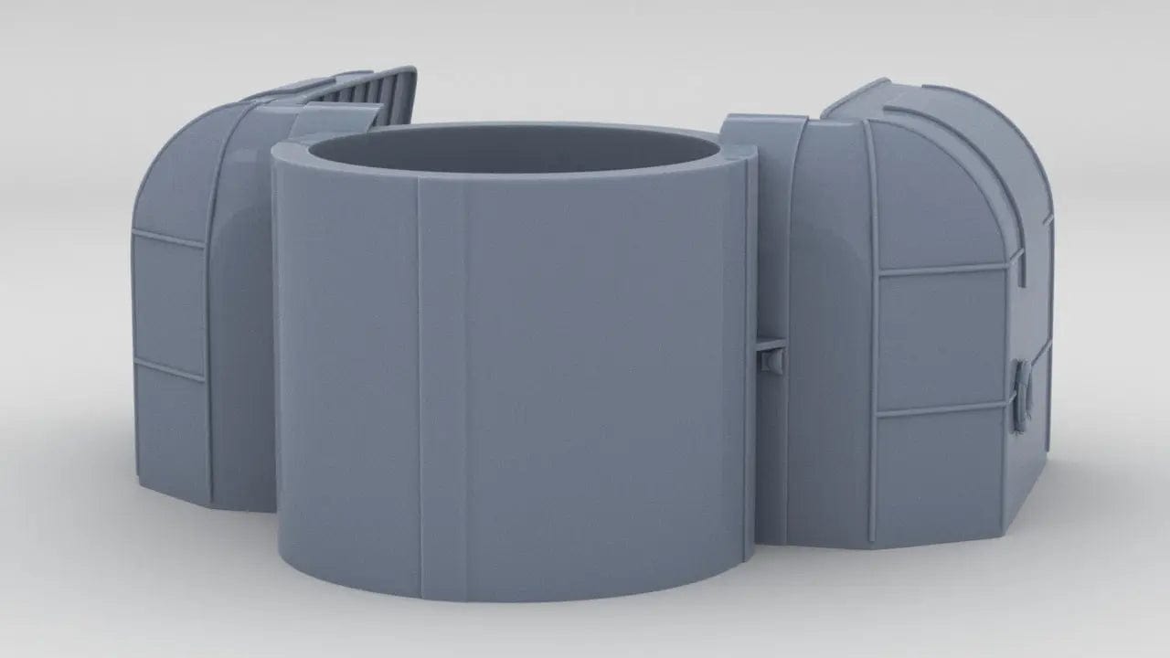 1/350 IJN Yamato Forward 15.5 cm Barbette Vents - distefan 3d print