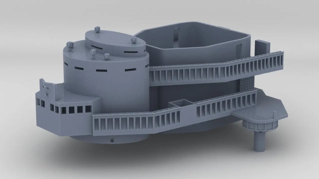 1/350 Richelieu Forward Deck 3 Bridge - distefan 3d print