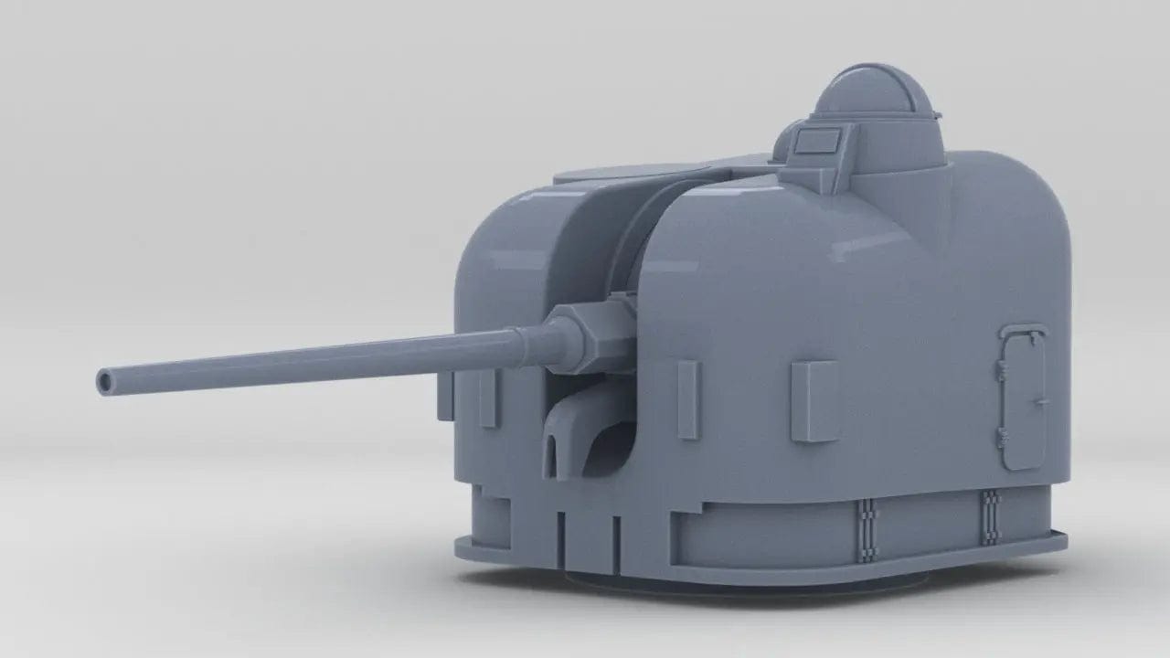 1/350 USN 5"/54 cal. Mk.42 "Frog-eye" Mount v1 - distefan 3d print