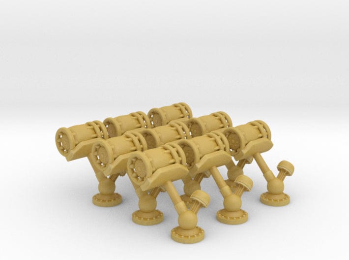 1/350 USN k-gun loaded depth charge Mk9 set 9pcs - distefan 3d print