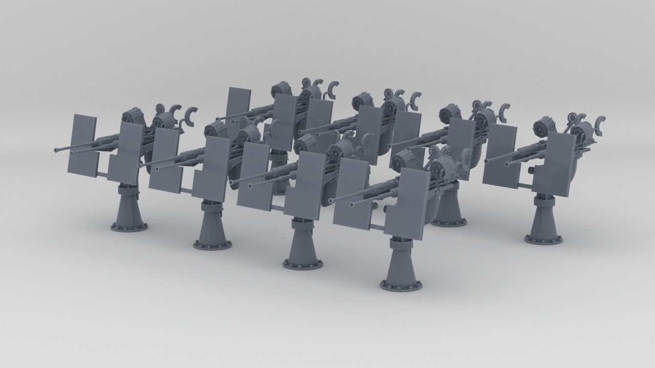 1/350 USN Twin 20mm Oerlikon Mk10 Set (8pcs) Resin3Dinteractive