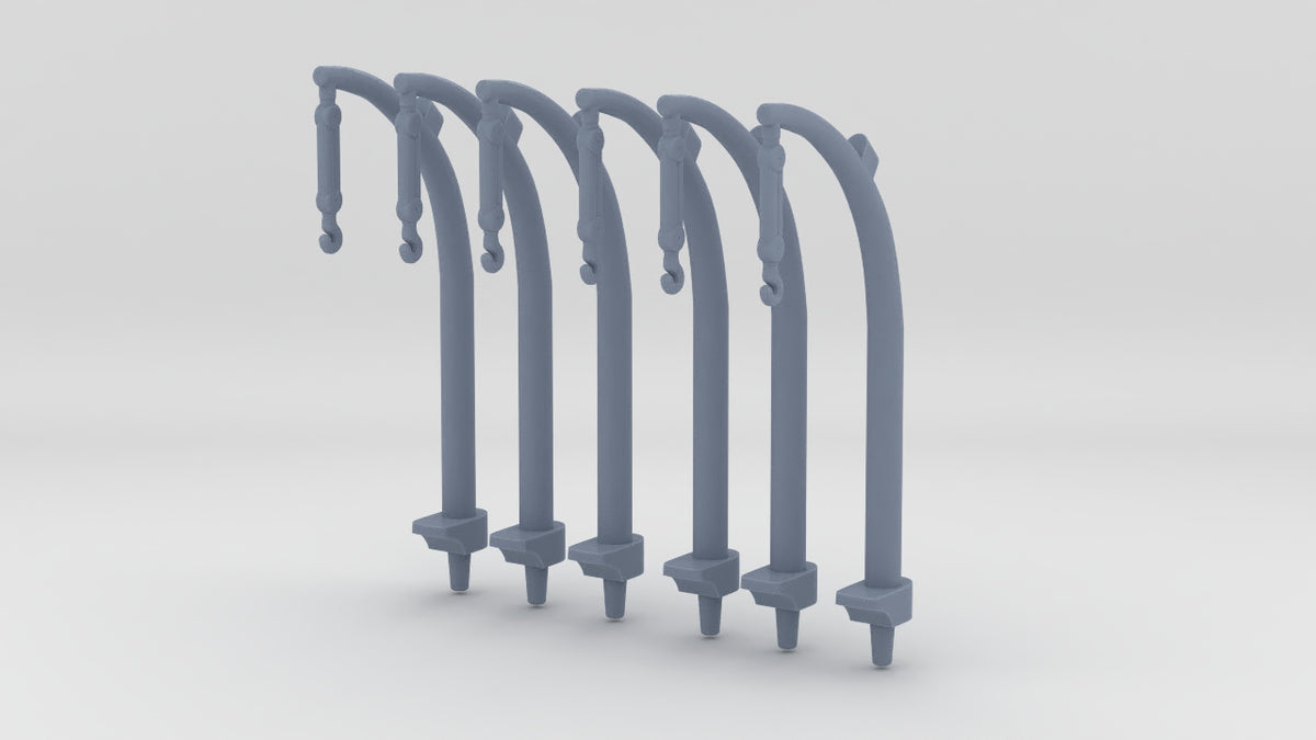 1/350 USN WW2 Davit for a 26-foot Motor Whaleboat Set (6pcs) - distefan 3d print