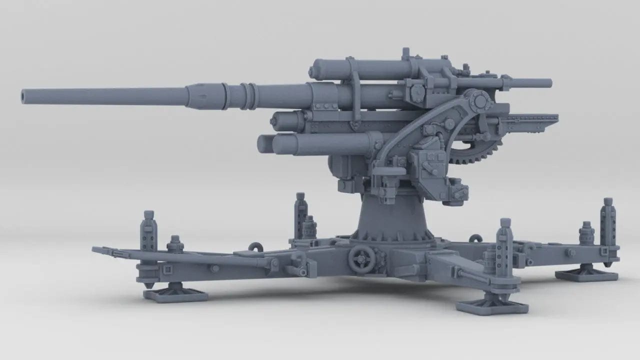 1/40 Germany 88cm Flak 37 Kit - distefan 3d print