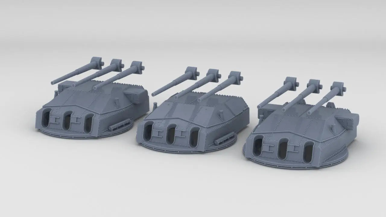 1/400 DKM Scharnhorst 28cm SK C/34 Turret Set (3pcs) - distefan 3d print