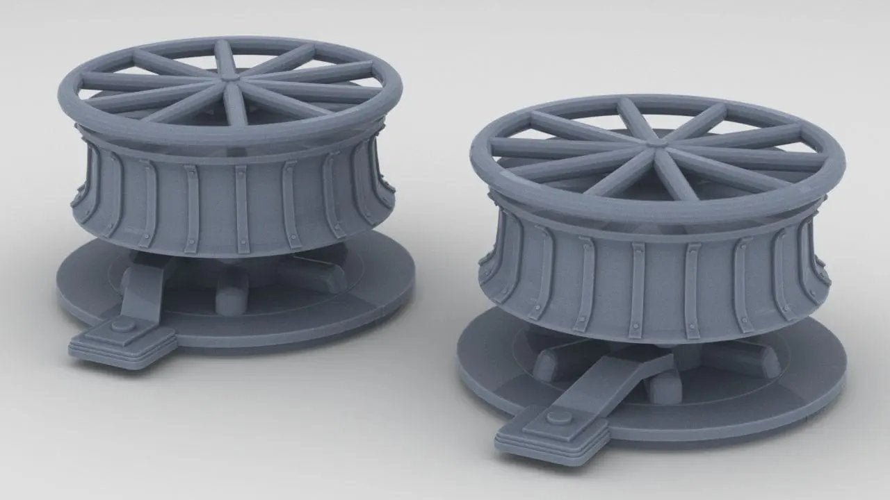 1/400 DKM Scharnhorst Forward Deck Fantail Capstan Set (2pcs) - distefan 3d print
