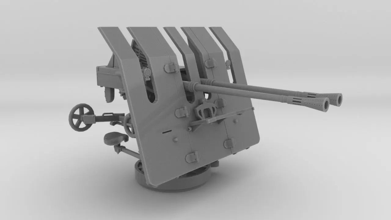 1/45 DKM 3.7cm Flak M42 on LM42U Twin Mount - distefan 3d print