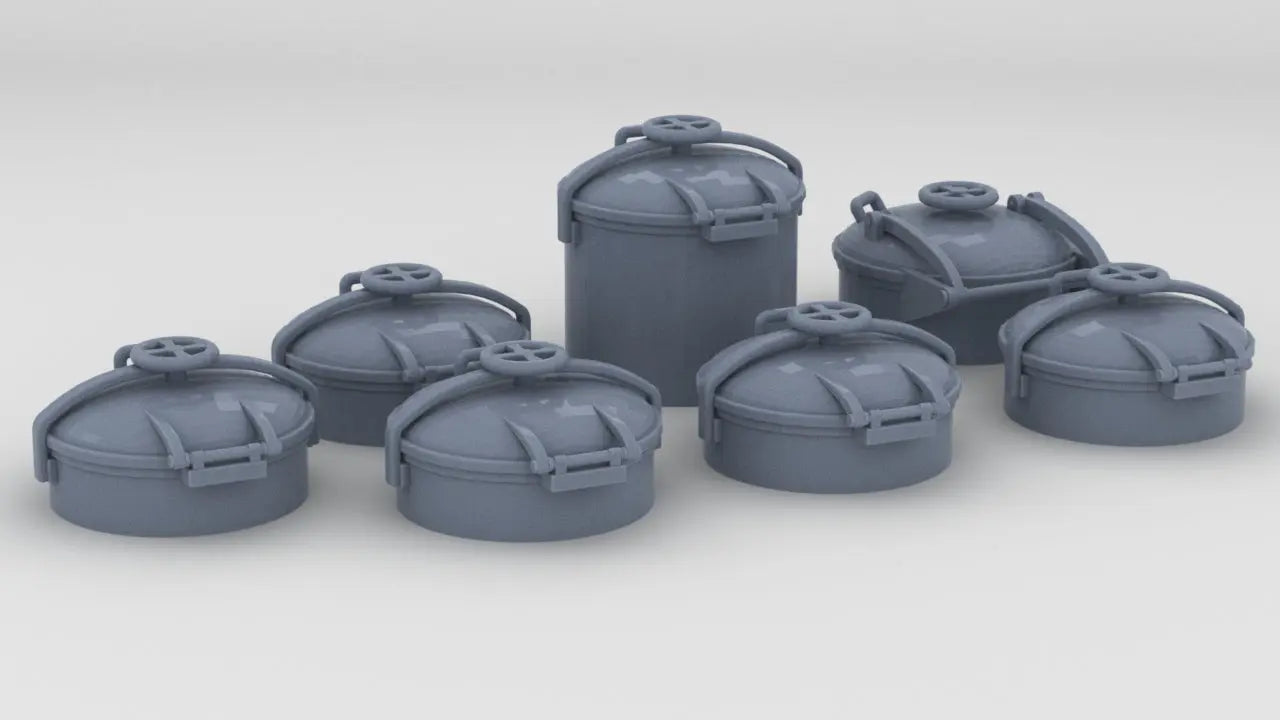 1/45 DKM U-Boot VIIC/41 Conning Tower Hatches Set Protosoon