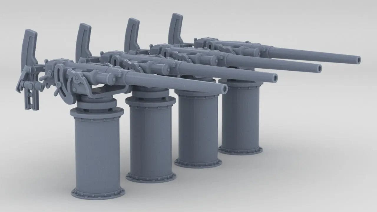 1/450 RN QF 3 Pounder (46mm) Hotchkiss Set (4pcs) - distefan 3d print