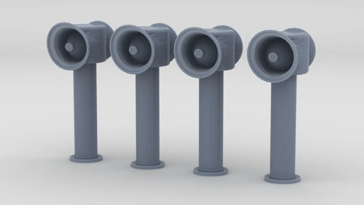 1/48 IJN Mushroom Type Ventilator v1 Set (4pcs) - distefan 3d print