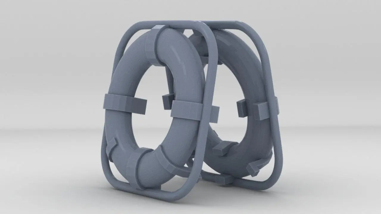 1/48 USS PCF Pilot House Life Ring Set (2pcs) - distefan 3d print