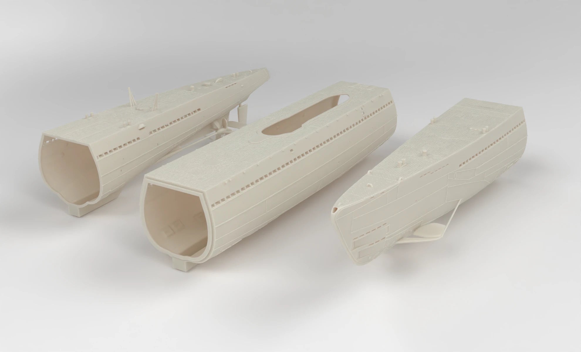 1/48 DKM U-Boot IXC U-505 Hull Set 3dspro